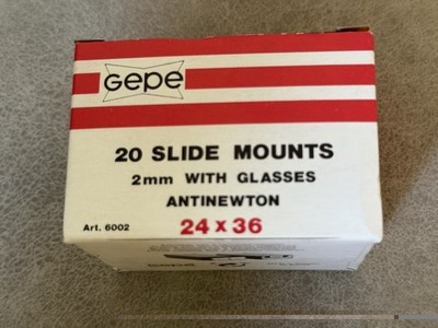 GEPE Glas KB Diarahmen 24x36 Antinewton Art. 6020 Schachtel à 20 Stück unbenutzt
