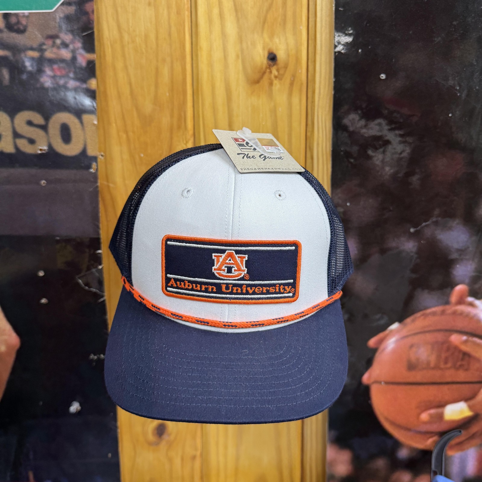 Auburn Tigers Hat Cap Snap Back Mens One Size Blue Mesh NCAA Football The Game