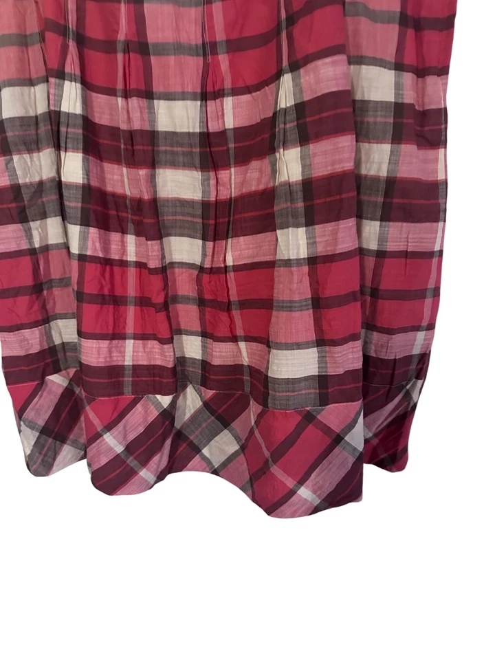 Talbots woman cotton red and cream plaid skirt size 20 W - Image 3 of 4