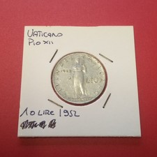 Vaticano Moneta 10 Lire 1952 Pio XII