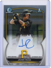 2023 Bowman Chrome 1st Auto Javier Rivas #CPA-JRS Pittsburgh Pirates