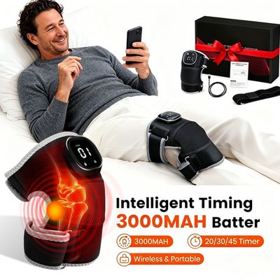 Red Light Therapy & Vibration Massage Knee Brace-660nm&850nm Red Light Therapy