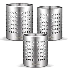 Metal Utensil Holder Set, Small SUS304 Steel Utensil Holder Flatware Silverwa...