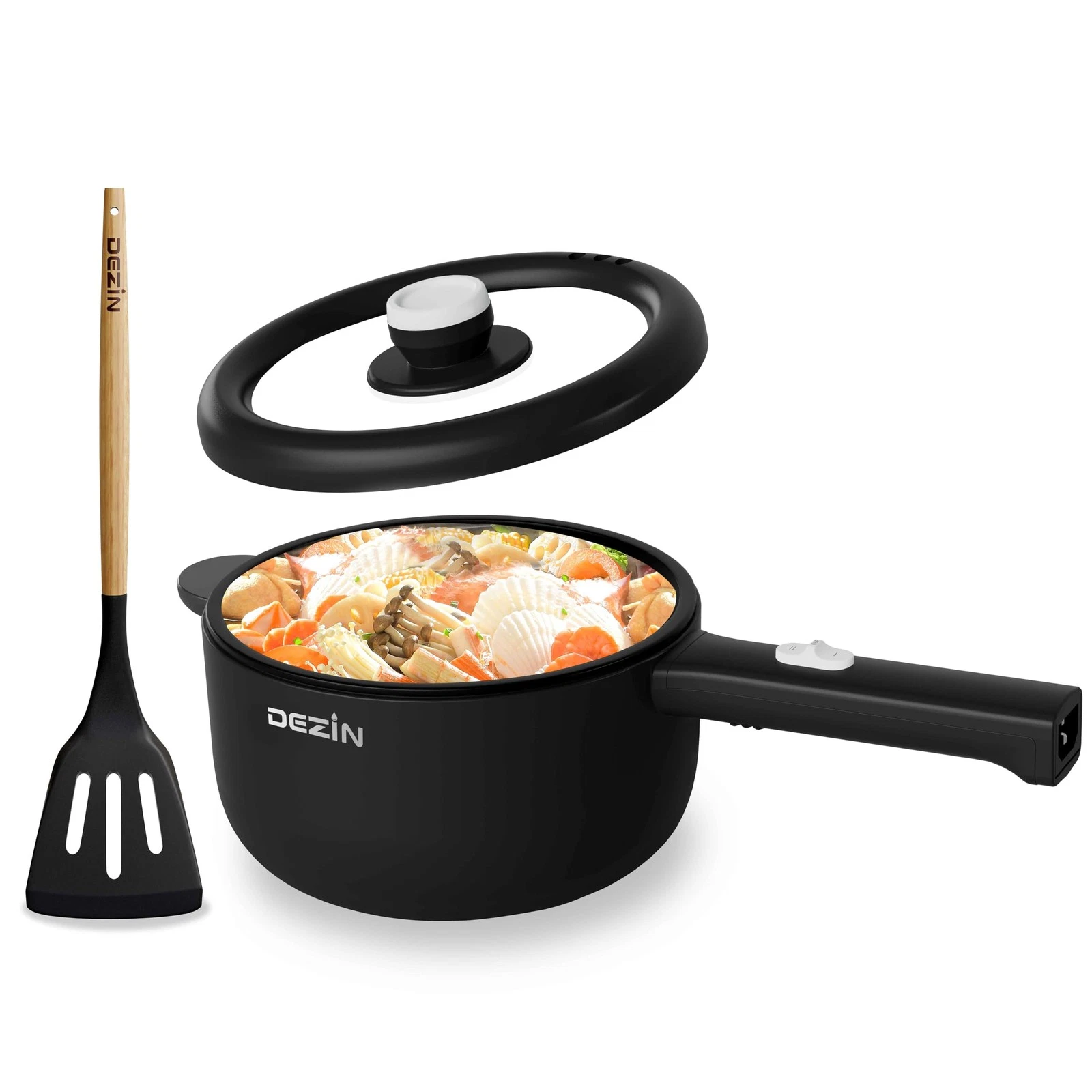 Hot Pot , 2L Non-Stick Sauté Pan, Rapid Noodles Cooker, Mini Portable Pot for...