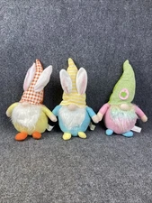 Lot Of 3 Greenbriar Plush Weighted Bottom 16" Gnomes