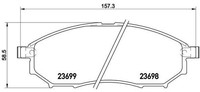Brembo Bremsbelagsatz, Scheibenbremse P 65 017 FüR Porsche VW