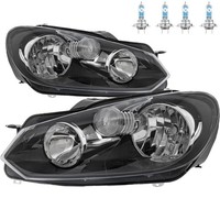 Halogen Scheinwerfer Set H7 FüR VW Golf VI Variant Cabriolet Inklusive Lampen