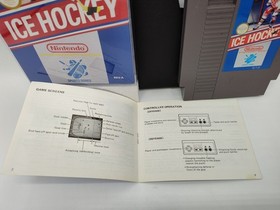 Ice Hockey (NES, 1988) *VGC w/ Manual + Case Protector* Cleaned & Tested! READ!