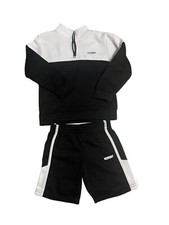 Hind Boy Colorblocked Long Sleeve Sweater and Short Outfit Set,