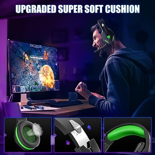 Stynice Gaming Headset mit Mikrofon für Xbox PS5 PS4 Nintendo Switch PC - - Bild 5 von 5