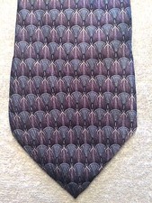 STAFFORD MENS TIE BLUE AND PURPLE GEOMETRIC 4 X 59