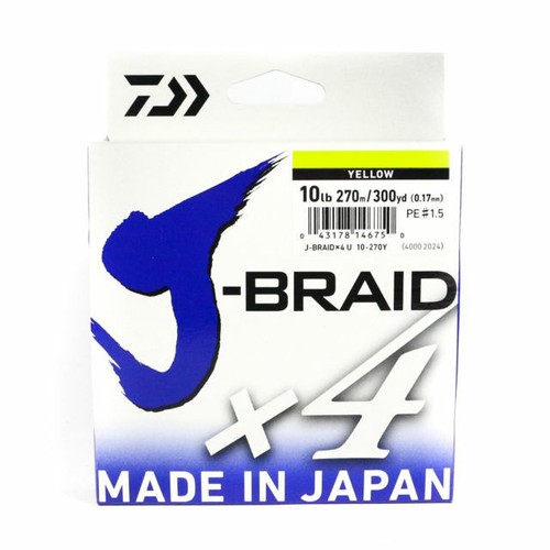 Vicious Fishing No-Fade Hi-Vis Yellow Braided Line - 10LB Test, 300 Yards