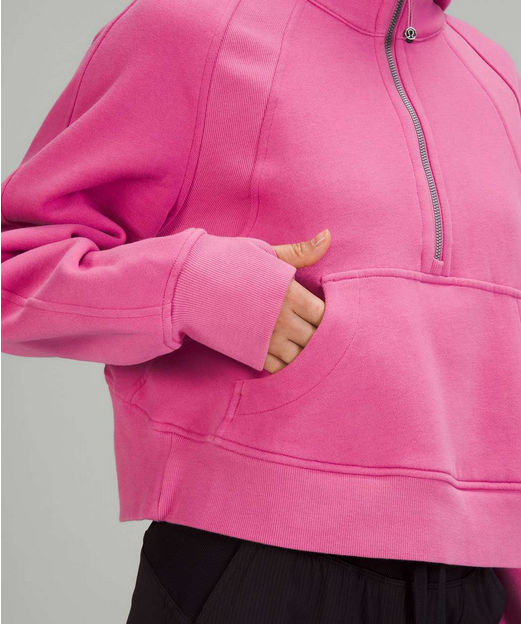 NEW LULULEMON Scuba Oversized Half-Zip Hoodie Size M/L Pink