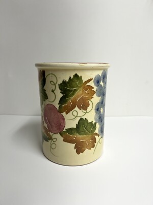Crate And Barrel Ceramic Autumn Utensils Holder Made In Italy 7  Tall