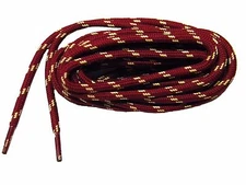 Burgundy Red /Yellow Round Heavy Duty Boot shoelace Shoestrings made with Kevlar
