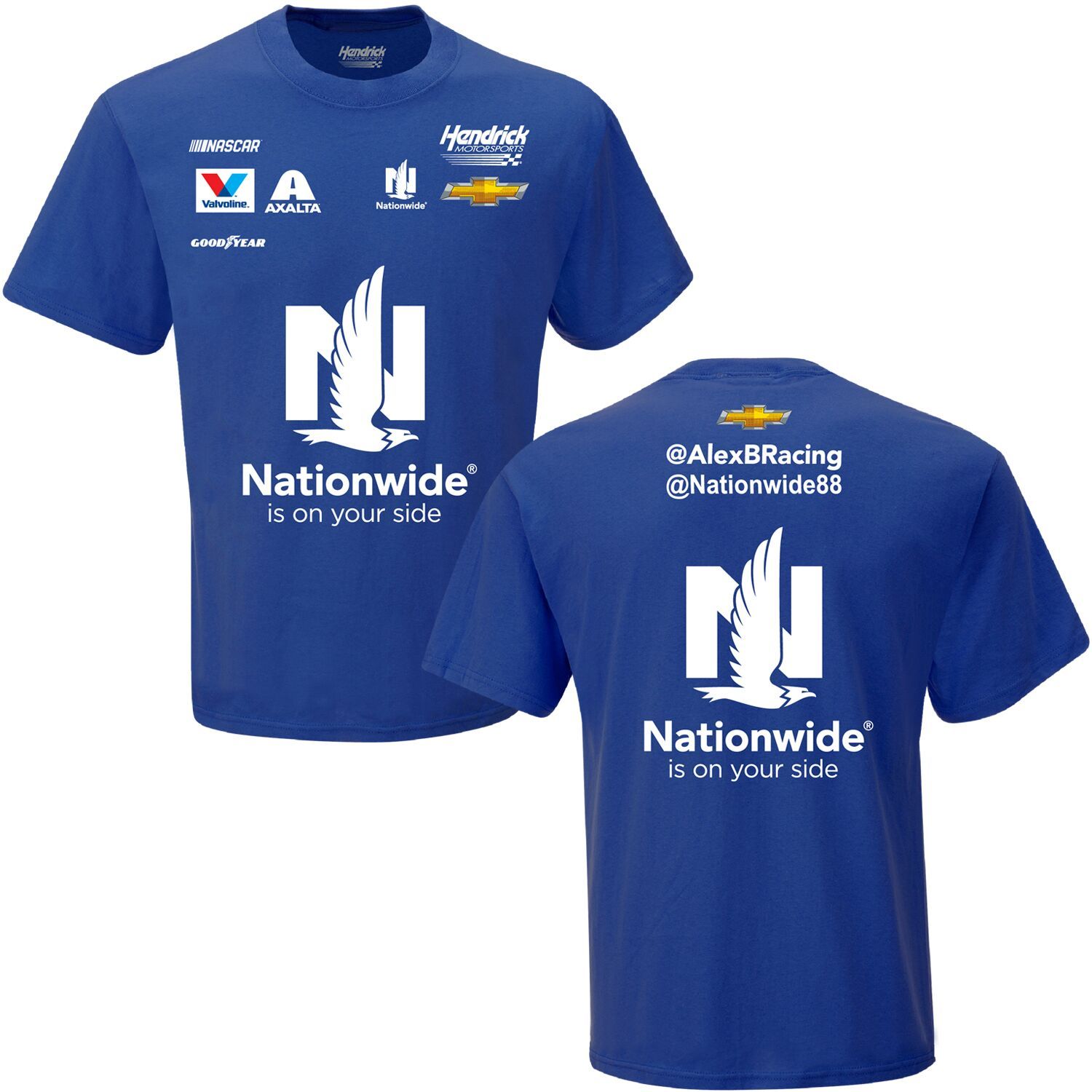 Checkered Flag Sports ALEX BOWMAN #88 NATIONWIDE BLUE UNIFORM NASCAR TEE SHIRT