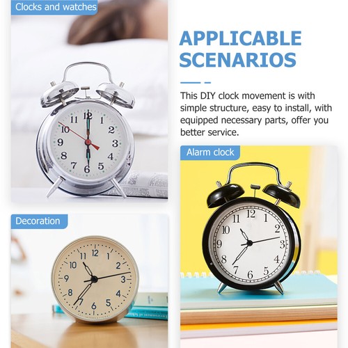 2 Sets Clock Parts Clock Movement Clock Mechanism And Clock Hands Kits Home DIY - 第 6/12 張圖片