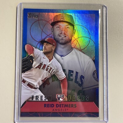 2022 Topps Series 2 Fresh Faces Blue /199 Reid Detmers #9 Rookie RC