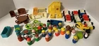 Vintage Fisher Price Little People Cars, Furniture, People Accessories Lot of 56