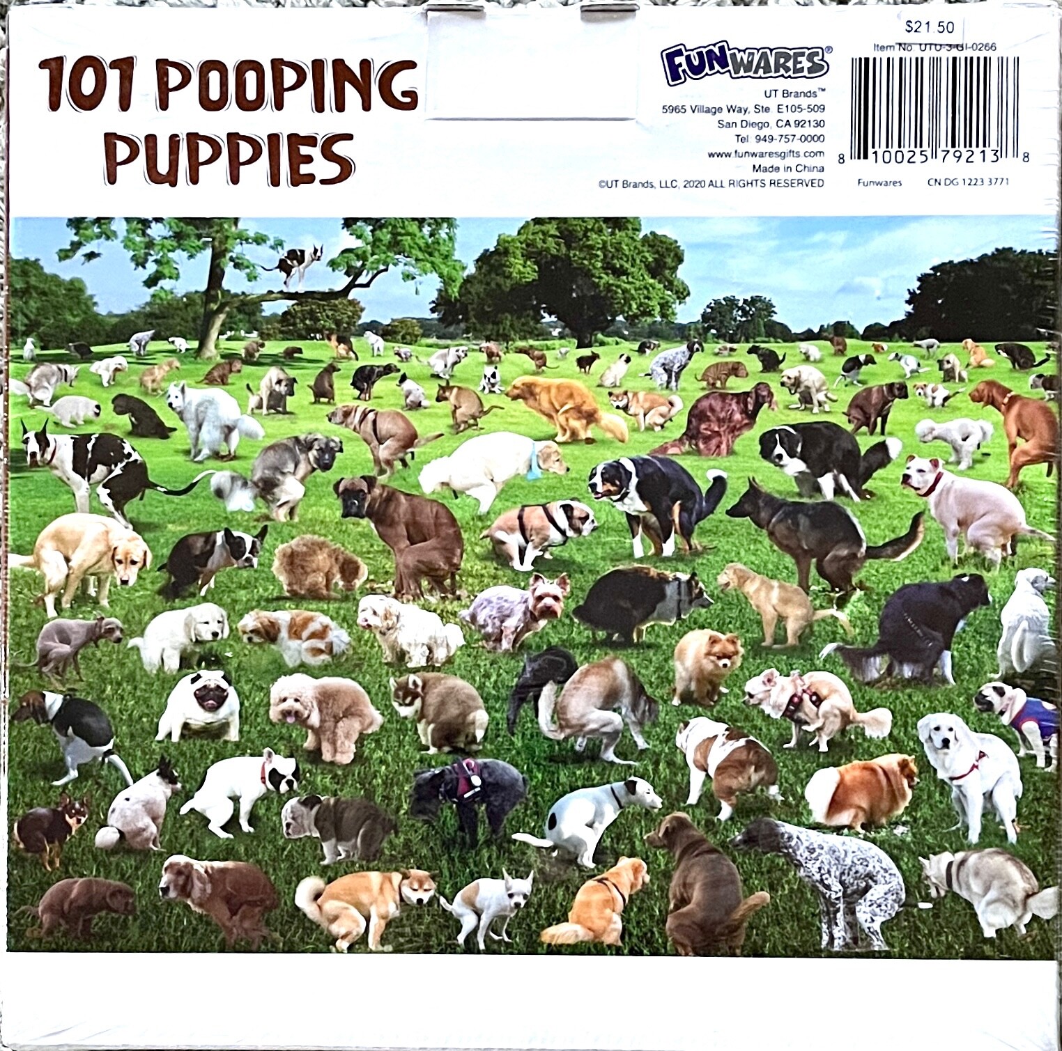 Funwares Original 1000 pc POOPING PUPPIES Puzzle ~ BRAND NEW SEALED