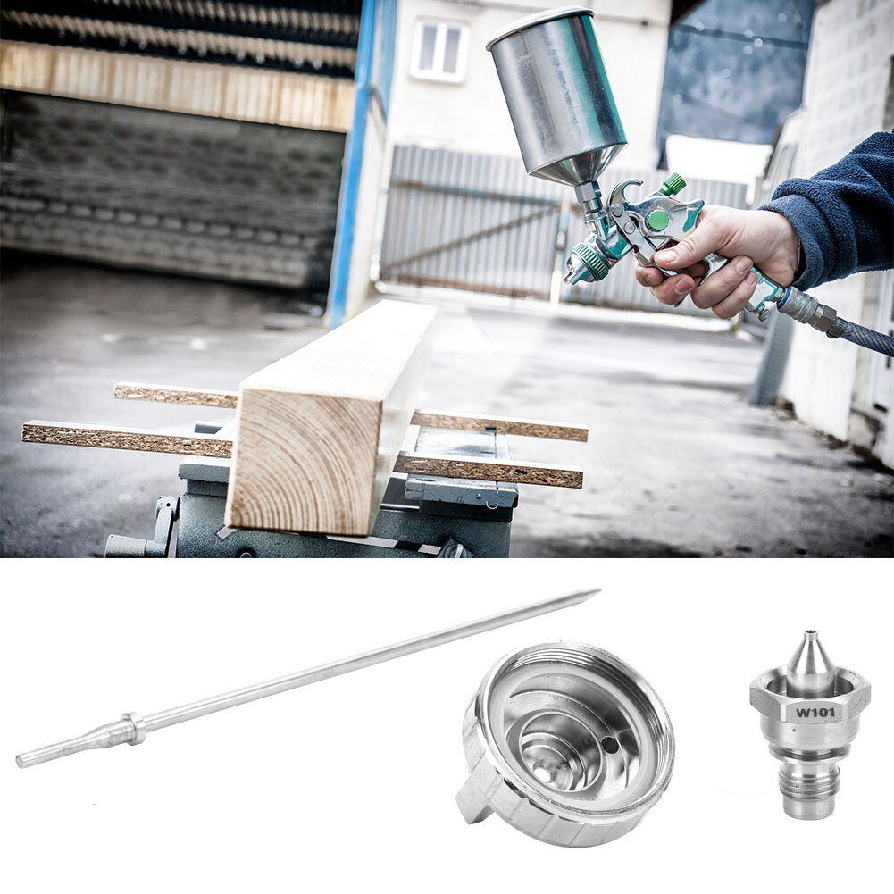 3pcs Stainless Aircap Nozzle Needle Tip Accessory Supply Fit for W-101 Pneumatic