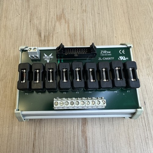 AUTOMATION DIRECT ZIPLINK ZL-CM08TF 8 POINT I/O FUSED CONNECTOR MODULE 20 PIN - Picture 6 of 15