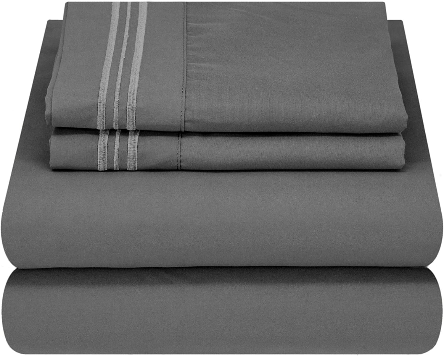 Brushed Microfiber Waterbed Sheet Set Ultra Soft and Lightweight for