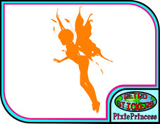 Pretty Pixie Fairy T Vinyl Sticker Mirror Laptop Car Truck Wall Window Decal