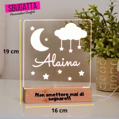 Acquista la lampada fotografica personalizzata per la mamma con base in
