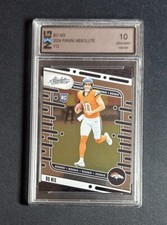 Bo Nix 2024 Absolute Rookie RC 112 Graded NXG 10 Gem Mint