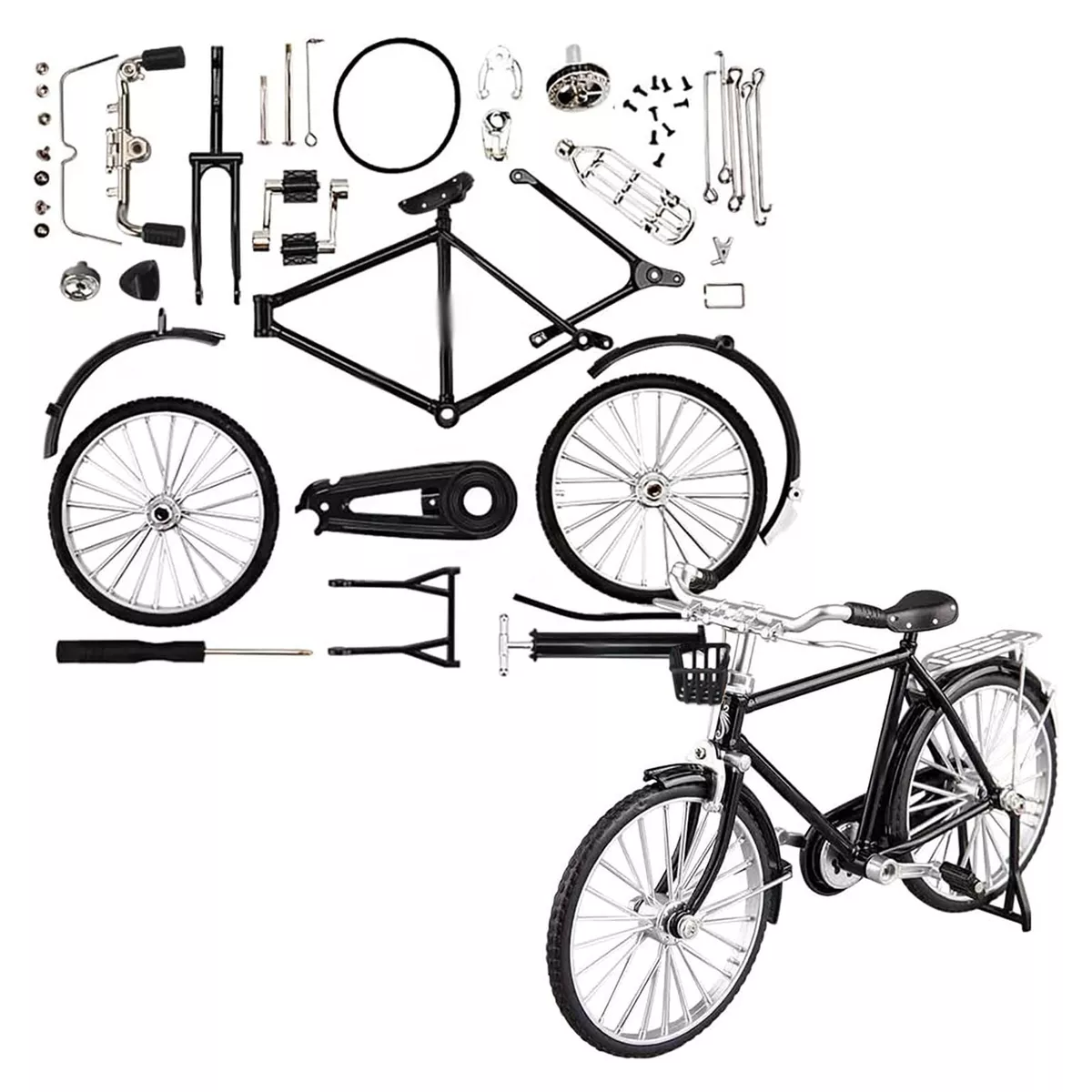 Finger Bike Models Toys Kit 1 10 DIY Miniature Fidget Bicycle Toy