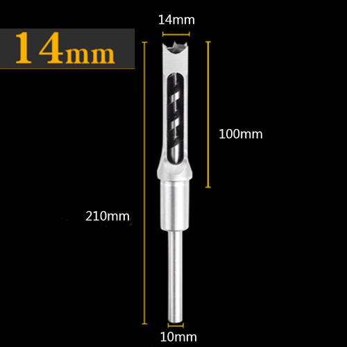 Mortice Bits Square Hole Saw Auger Drill Bit Woodworking Mortising Chisel 6-16mm - Afbeelding 15 van 27
