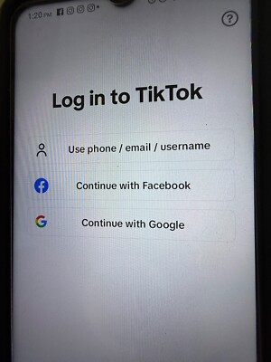 phone Tlc with tik tok application 