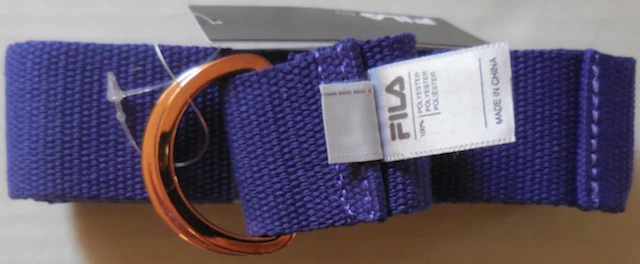 Fila Yoga Strap or Pilates Exercise 100% Polyester Metal Badge Logo Deep Blue - Image 3 of 4