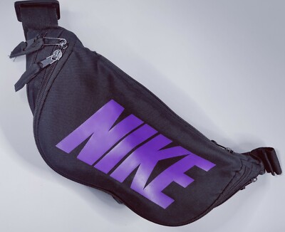 Nike Vintage 90s Men's Dark Green Belted Two Zippers Fanny Pack Crossbody  Strap