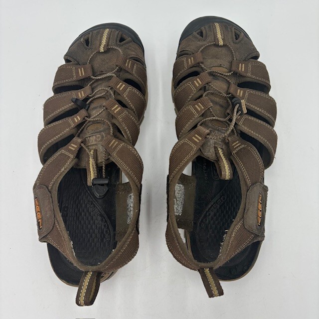 Sandali da trekking Keen Clearwater CNX in pelle marrone punta chiusa da uomo taglia 11? (LEGGI)
