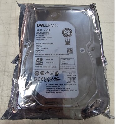 NEW Dell 0Y4CD 2TB 7.2K 6Gbps 3.5'' SATA Hard Disk Drive HDD for PowerEdge