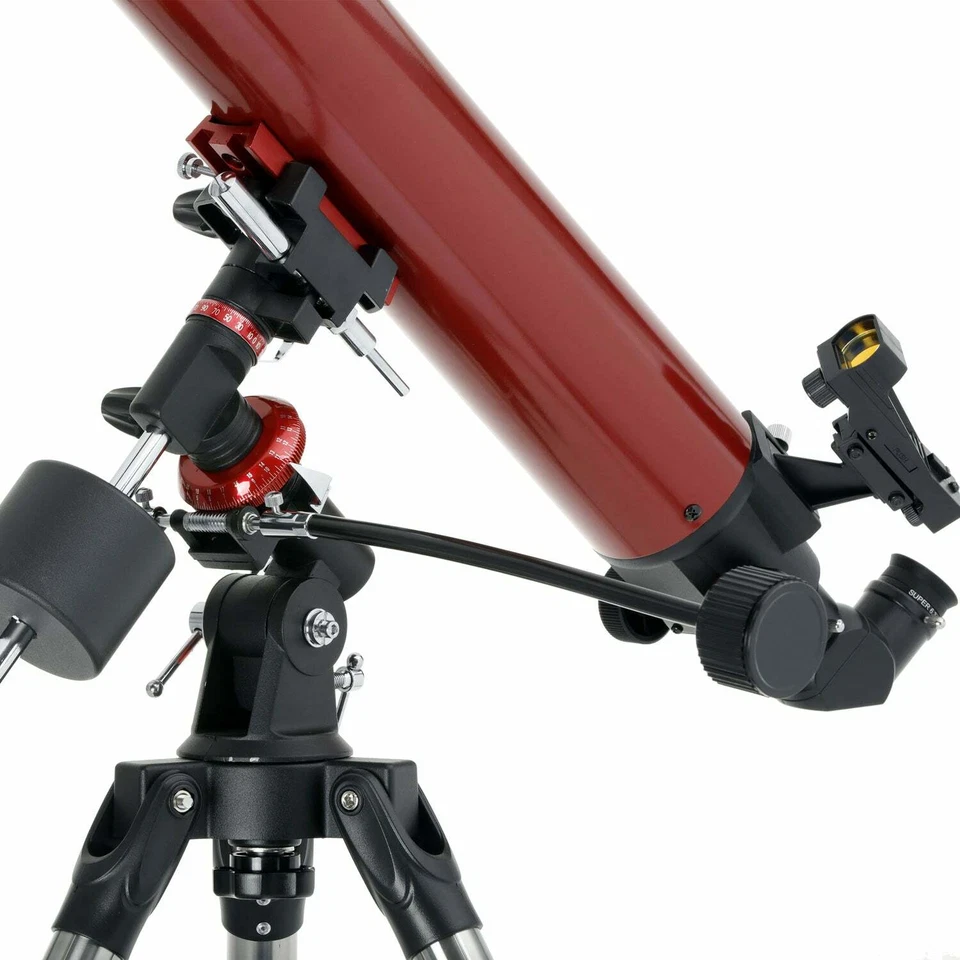 AmScope Refractor EQ Telescope 80mm Aperture, 900mm Focal Length +Red Dot Finder - Image 3 of 4