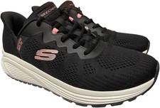Skechers Women Hands Free Swift Fit Sneaker Memory Foam BLACK/PINK SIZES New