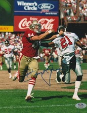 BRENT JONES SAN FRANCISCO 49ERS  PSA AUTHENTICATED ACTION SIGNED 8x10
