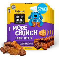 Blue Dog Bakery More Crunch Large Dog Treats Assorted Flavors 18oz 5 Pack