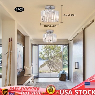Modern Chandelier Light Crystal Ceiling Light Fixture Flush Mount Ceiling Lamp