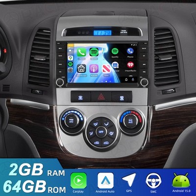 7'' For 2006-2012 Hyundai Santa Fe 2 Android 15 Car Stereo Radio GPS SWC Carplay