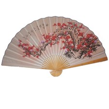 33673 - 35" Pink Fan w/ Asian Flowers 70" Open Box 7