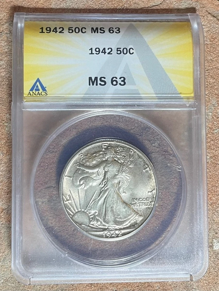 MS 63 Graded 1942 Year Liberty Walking Half Dollars (1916-1947