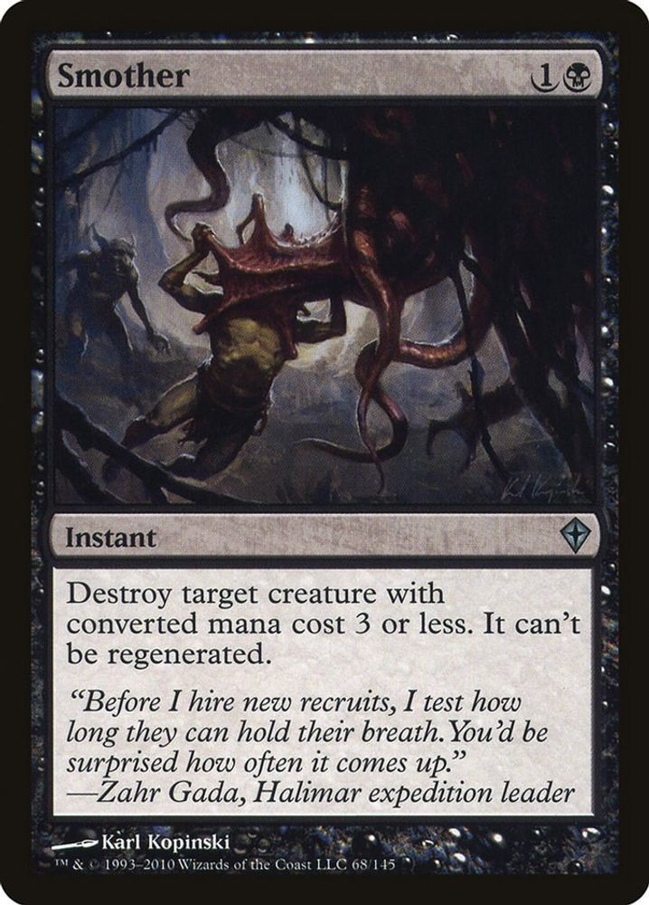 2010 Magic: The Gathering: Worldwake - Smother (#68, U, Near Mint)