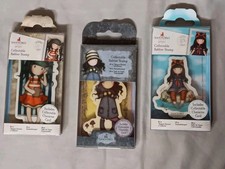 Santoro London Gorjuss Rubber Stamp Lot Of 3 Unopened With Character Card