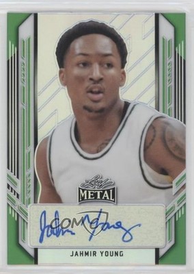 2021-22 Leaf Metal Portrait Green Rainbow 6/10 Jahmir Young #PA-JY1 Auto 1u6