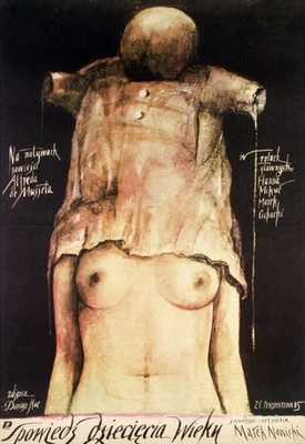 Affiche polonaise de Théâtre "Spowiedź Dziecięcia Wieku" Musset, SADOWSKI, 1985 - Photo 1/2