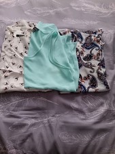 Three Ladies Tops Two Size 12 One Size 10  In Good Condition
